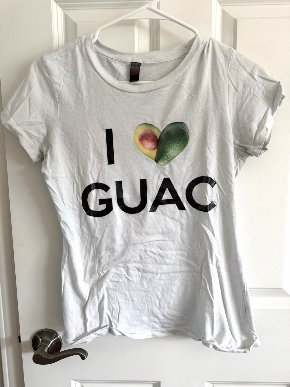 Custom ‘I Love Guac' Graphic Short Sleeve Tee | Size Small